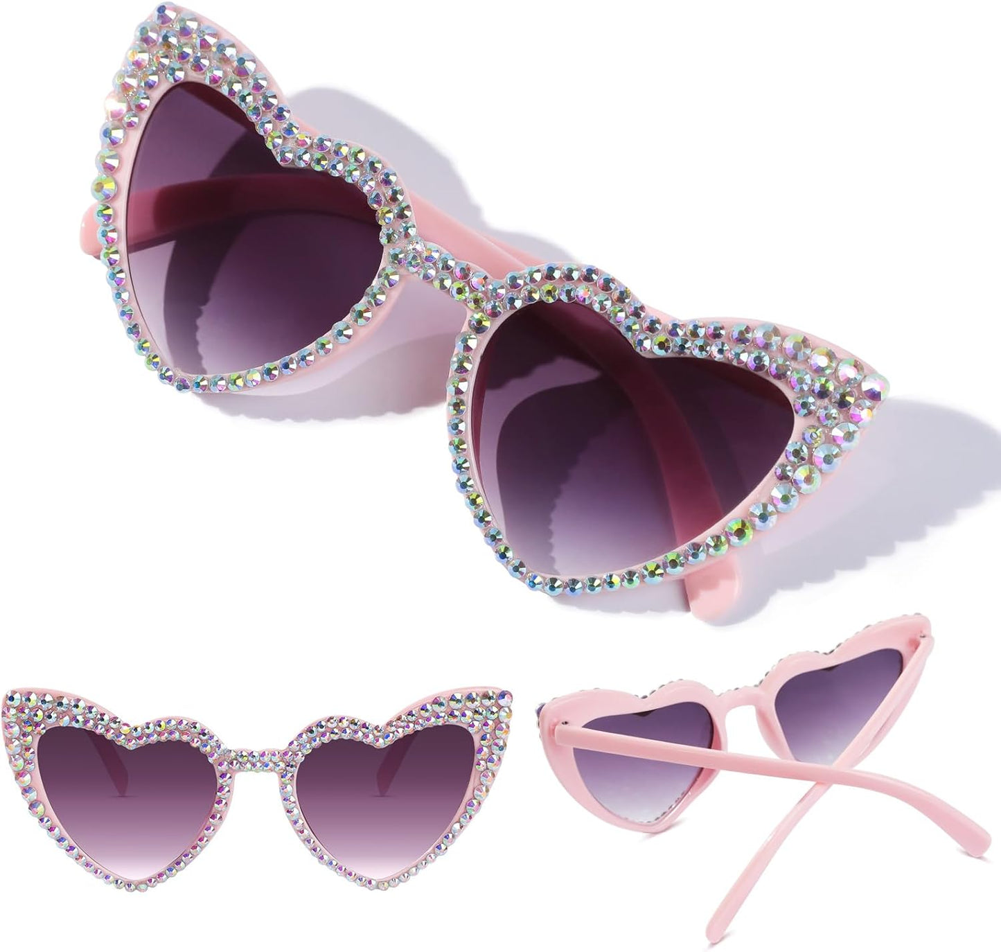 YOGFIT Heart Sunglasses for Women Fashion Classic Love Eye Protection Sunglasses Vintage Cute Heart Sunglasses