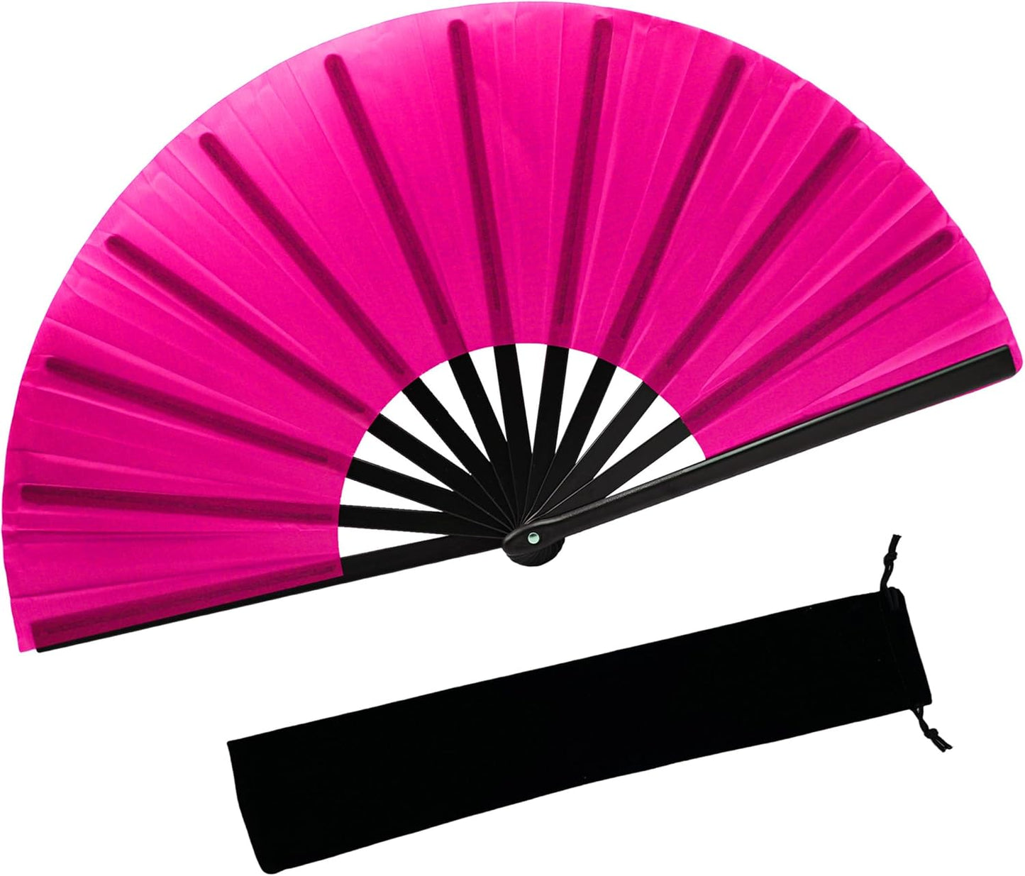 13inch Large Rave Fan Popping Clacking Fans for Line Dancing,Hand Fans for Women Foldable,Boots on The Ground Fan,Portable for Outdoor,Wedding,Party,Decoration (1pcs Pink)