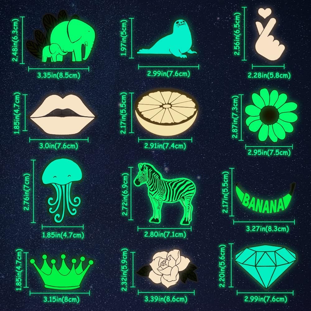 QTL Glow in The Dark Stickers for Wall Stickers for Kids Glow in Dark Stickers for Decor Kids Bedroom Stocking Stuffers 30Pcs