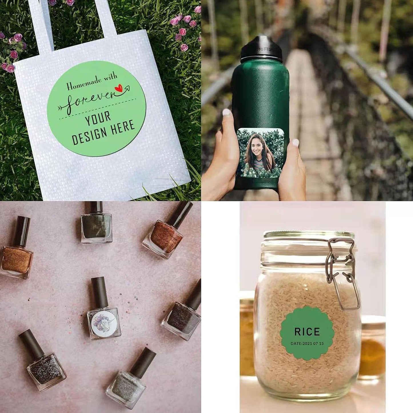 Custom Stickers for Weddings, Birthdays & Businesses - Personalized Labels with Your Logo - Waterproof, Fade and Heat Resistant - Pack of 100-1000 (Custom Text, 3.5 Inch)