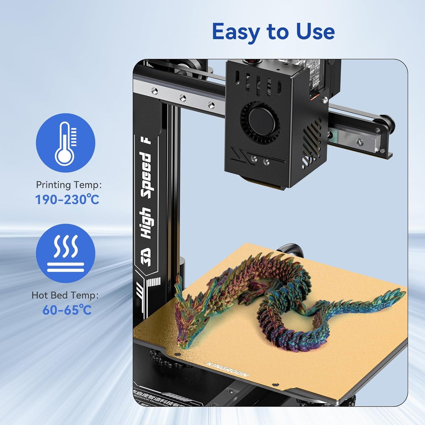 Kingroon Silk PLA Triple Color,3D Printer Filament,Pla Filament 1.75mm,Multicolor Filament 1KG,Dimensional Accuracy +/- 0.03mm,for Most FDM 3D Printer,Red Yellow Blue