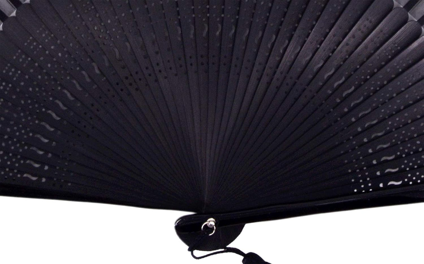 Amajiji 8.27"(21cm) Hand Held Bamboo Silk Folding Fan Hand Fan,Chinese/Japanese Charming Elegant Vintage Retro Style,Women Ladys Girls Best Gifts (Black-2)