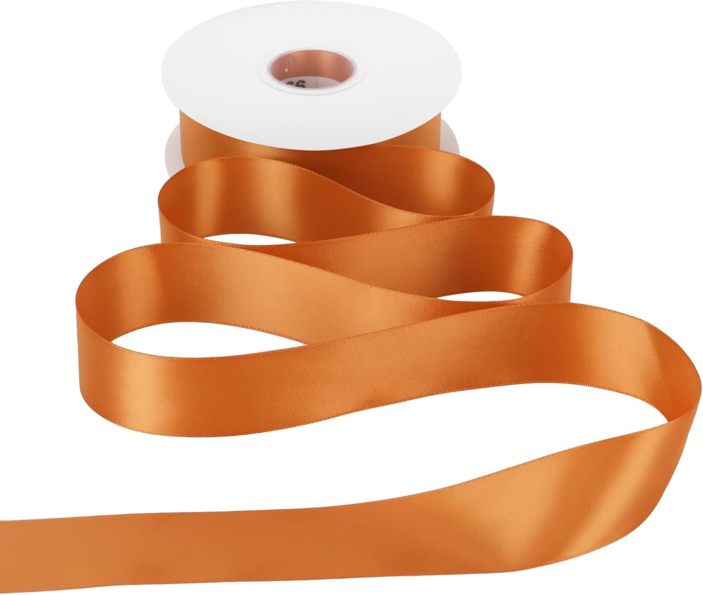 HUIHUANG Burnt Orange Ribbon 1-1/2 inch Double-Faced Satin Ribbon 50 Yards, Thick Fabric Ribbon for Flower Bouquets Gift Wrapping Crafts Bows Holiday Home Decor Wedding Bridal Shower Decoration