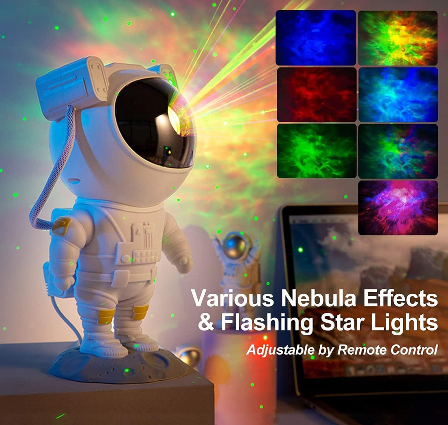 Star Projector Galaxy Night Light Astronaut Starry Nebula Ceiling LED Lamp with Timer and Remote Gift for Kids