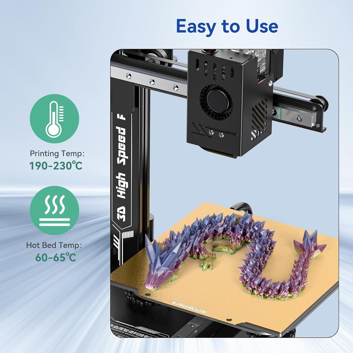 Kingroon Rainbow Silk PLA 4KG PLA Filament Bundle 1.75MM 3D Printing Filament Color Changing Filament Dimensional Accuracy ±0.02mm,Fit Most 3D Printer