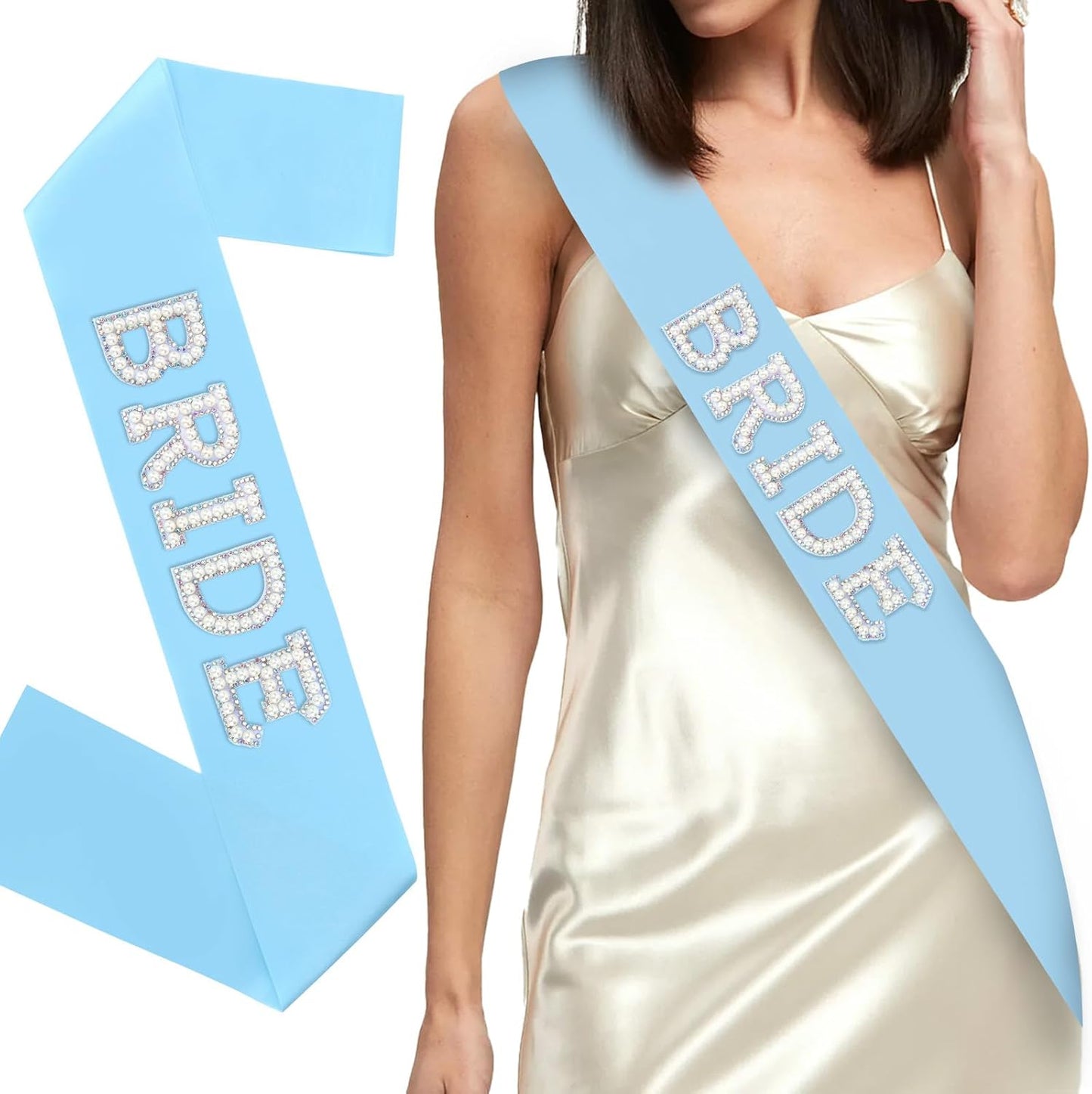 Blue Bride Sash Bride to Be Sash Bachelorette Party Decorations Bridal Shower Engagement Party Decorations