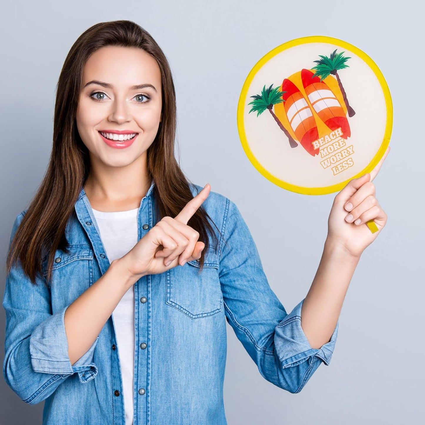 4 Styles Summer Beach Round Foldable Hand Fan Japanese Foldable Fan Style Handheld Compact Cooling Fans,Round Folding Fan for Outdoor Games,Xmas Decoration,Festival,Party Favors,Travel,Events