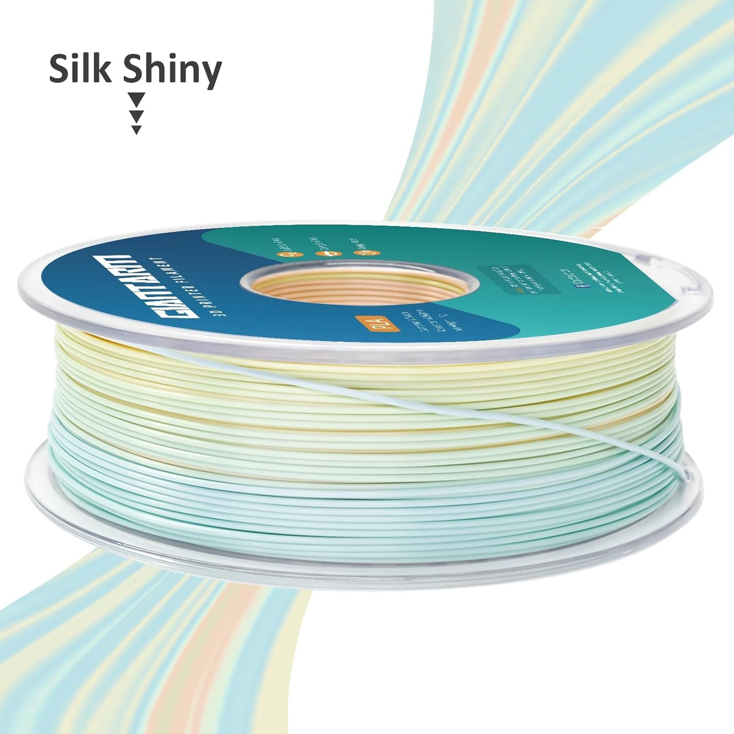 GIANTARM 3D Printer Filament Silk PLA,1.75mm Gradient Rainbow PLA Color Changing Filament with Vacuum Packaging,1kg (2.2lbs) Spool,Dimensional Accuracy +/- 0.02 mm