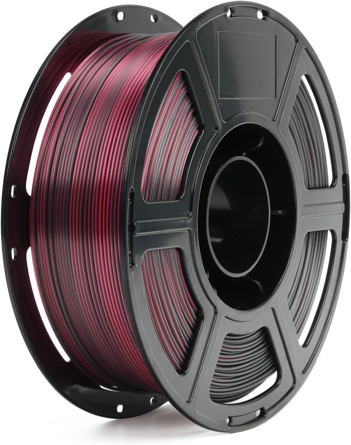 FLASHFORGE Silk Dual Color Filament, Black and Red 2 in 1 Coextrusion Silk PLA Filament 1.75mm, 3D Printer Filament Color Change 1kg(2.2lbs) Spool, Dimensional Accuracy +/- 0.02mm