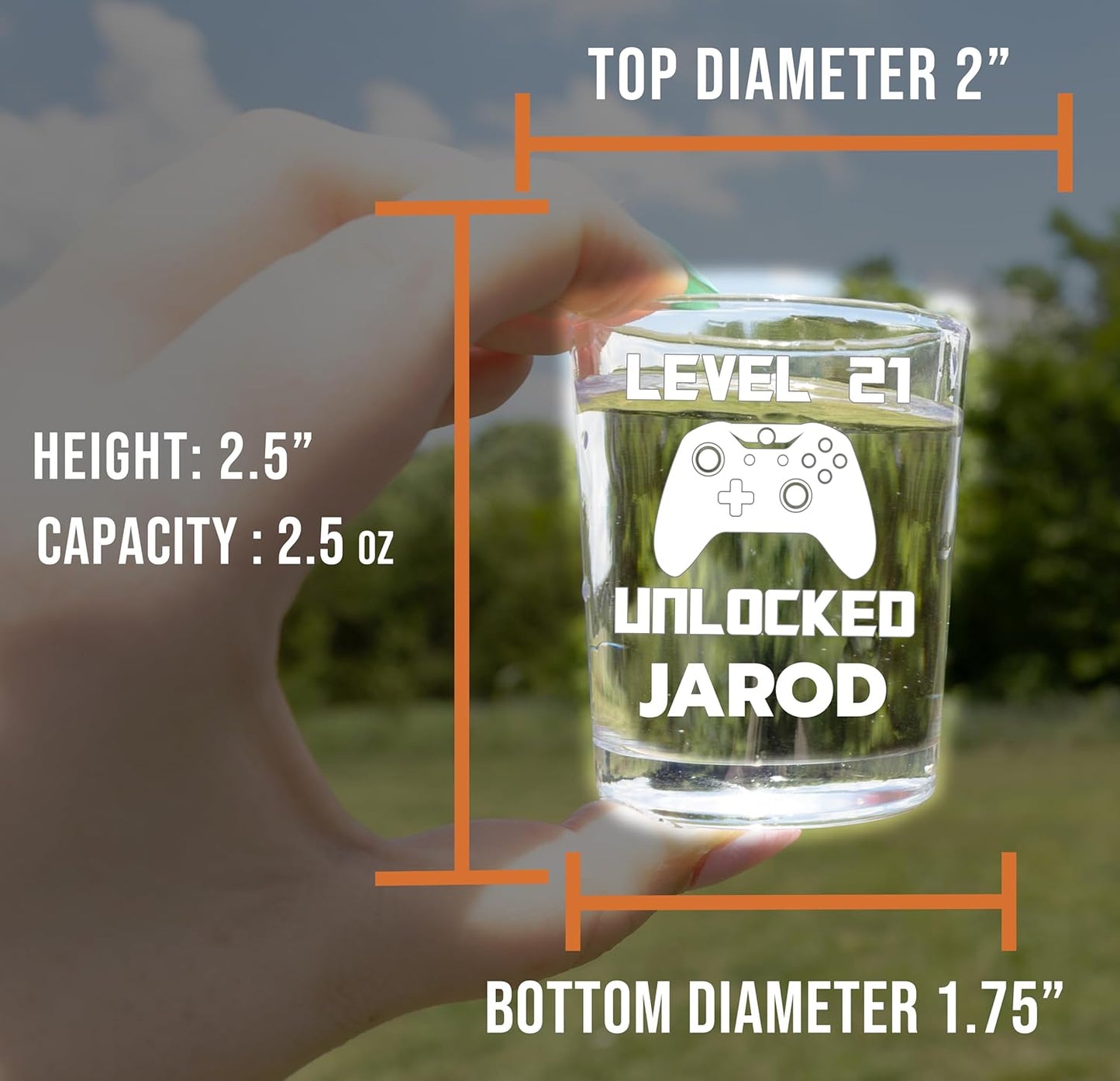 21st Birthday Custom Shot Glass 2.5oz, Personalized Picture Funny Party Favor, Customized 21st Drinking Gift, Legal Age Shot Glass, Printed Photo Gift For Son Daughter Friends