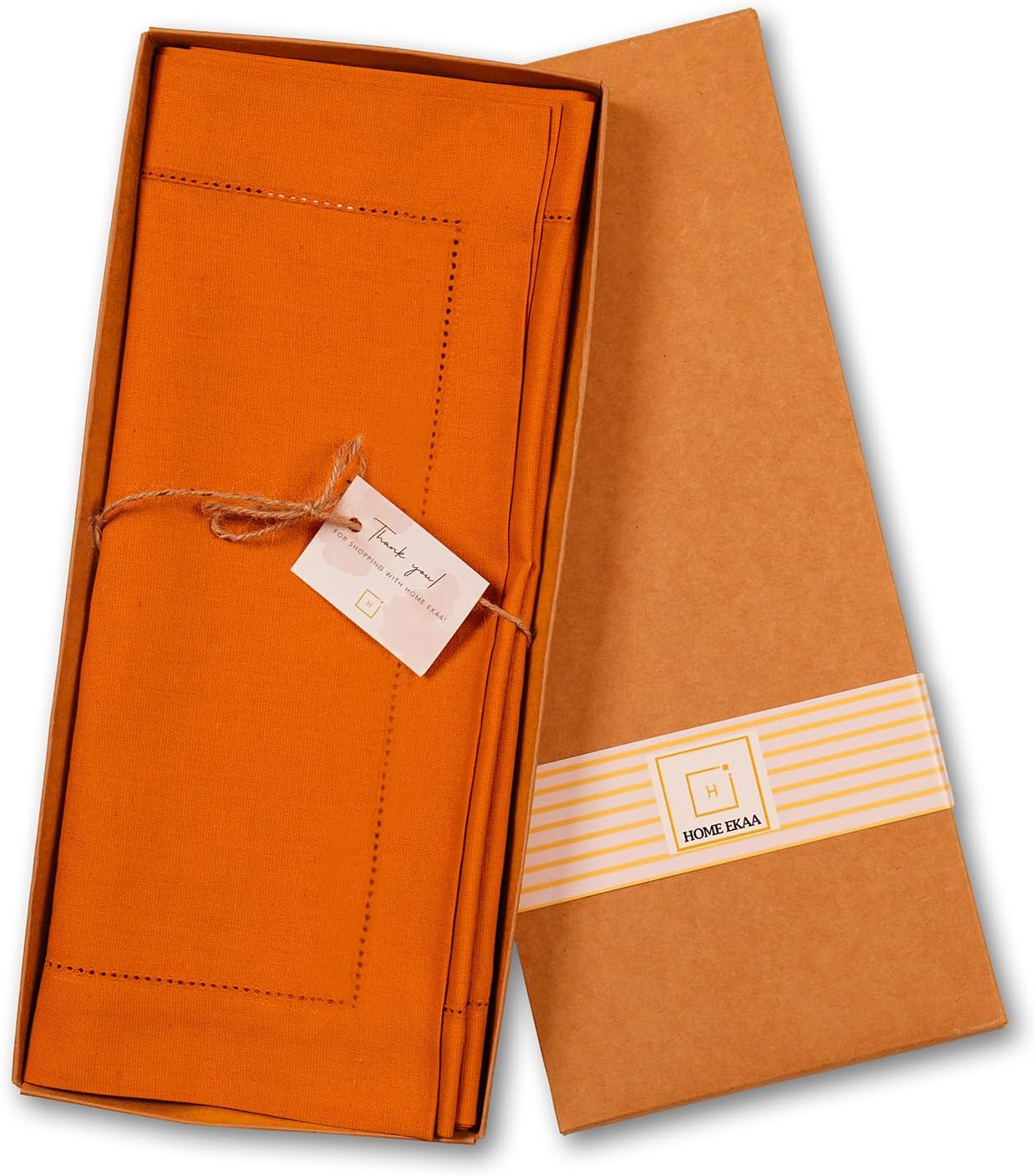 Pumpkin Table Runner 90 Inch– Cotton Linen Hemstitch Farmhouse Table Runner 14x90 –Washable Fabric for Dining, Fall, Halloween, Thanksgiving, Spring, Summer, Wedding, Everyday Décor – Serena