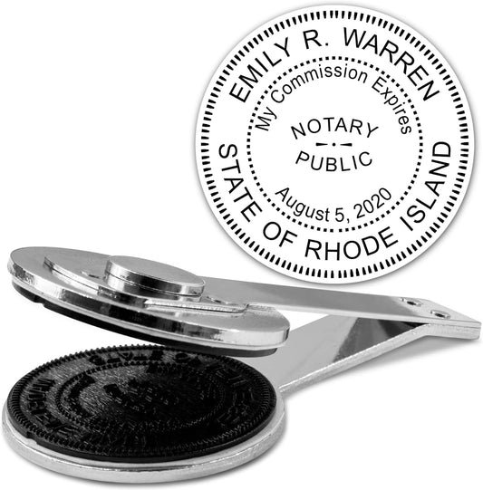 MaxMark Insert Only for Notary Seal Round Desk Embosser for Rhode Island State