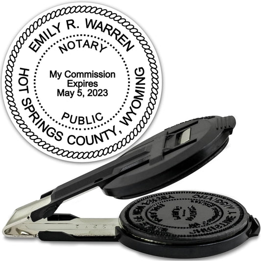 MaxMark Insert Only for Notary Seal Round Embosser for Wyoming State