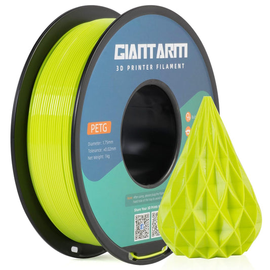 GIANTARM PETG Filament 1.75, 3D Printer Filament PETG 1kg(2.2lb), Toughness Enhanced, Dimensional Accuracy +/-0.02mm, Vacuum Package (Apple Green)
