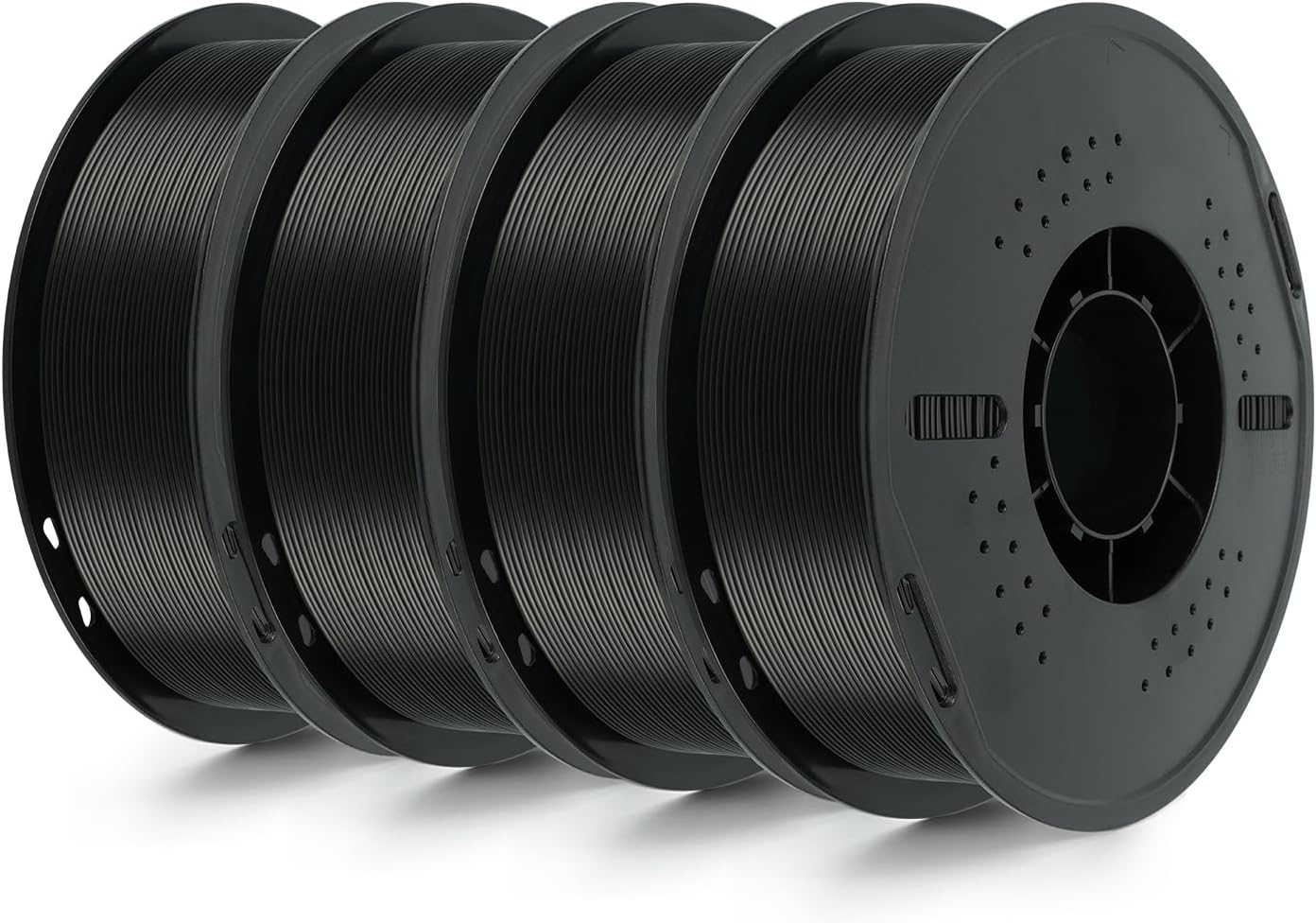 Kingroon 4KG Black PLA Filament 1.75mm 3D Printer Filament Pla Filament Dimensional Accuracy +/- 0.02mm, Fit Most FDM Printer, 1KG X 4 Spools