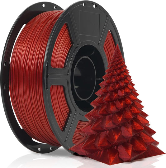 FLASHFORGE Xmas Series Rapid PLA Filament Aurora Red, High Flow Speedy 3D Printer Filament Max 500mm/s High-Speed Printing, Radiated Unparalleled Brilliance, Twinkling and Ultra-Smooth Finish