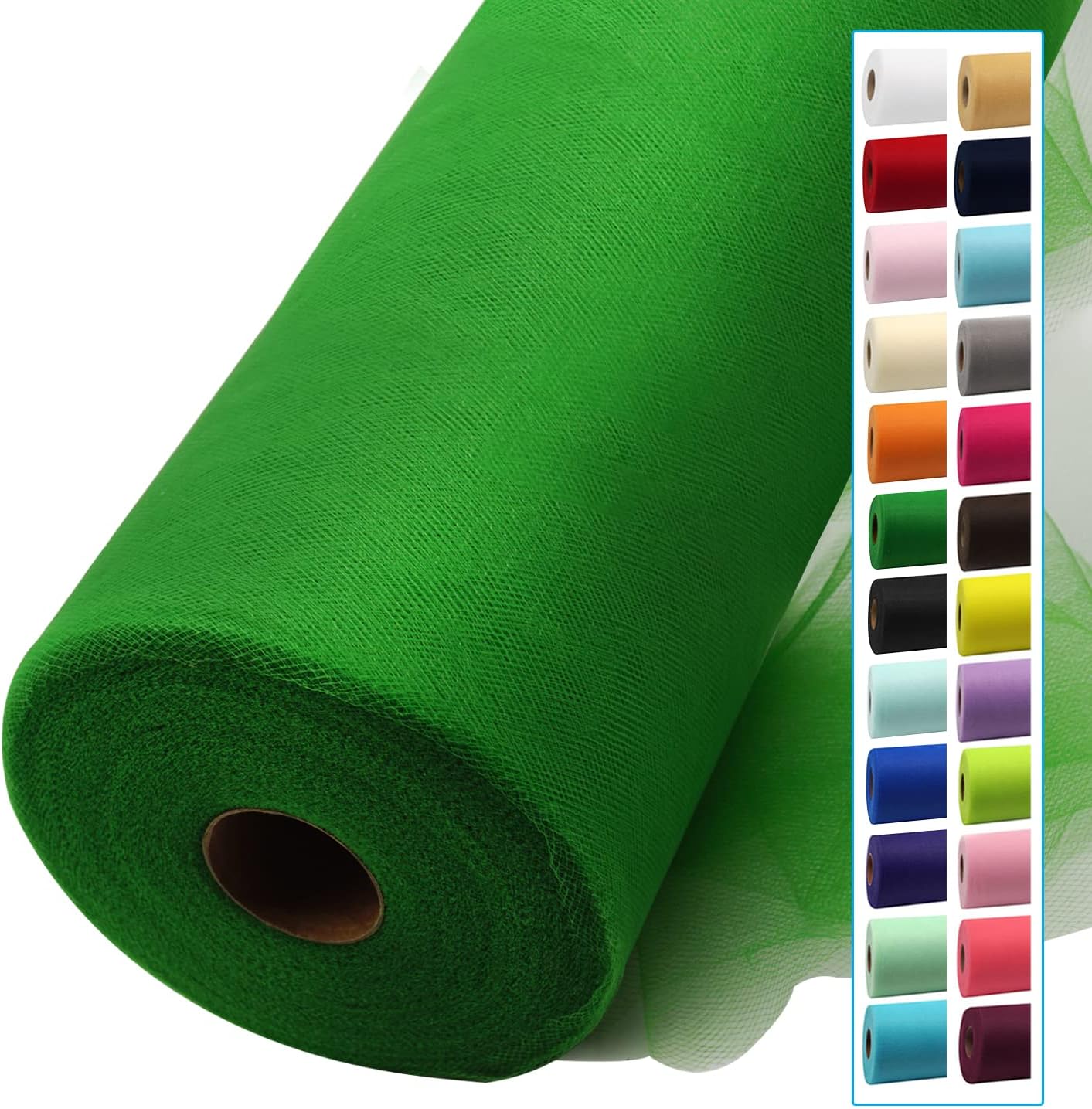 Emerald Green Tulle Fabric Rolls 54 Inch by 40 Yards Tulle Bolt Spool for Wedding Decorations Christmas Gift Wrapping DIY Tutu Baby Shower Table Skirt Ceiling Decor Birthday Party Craft Supplies