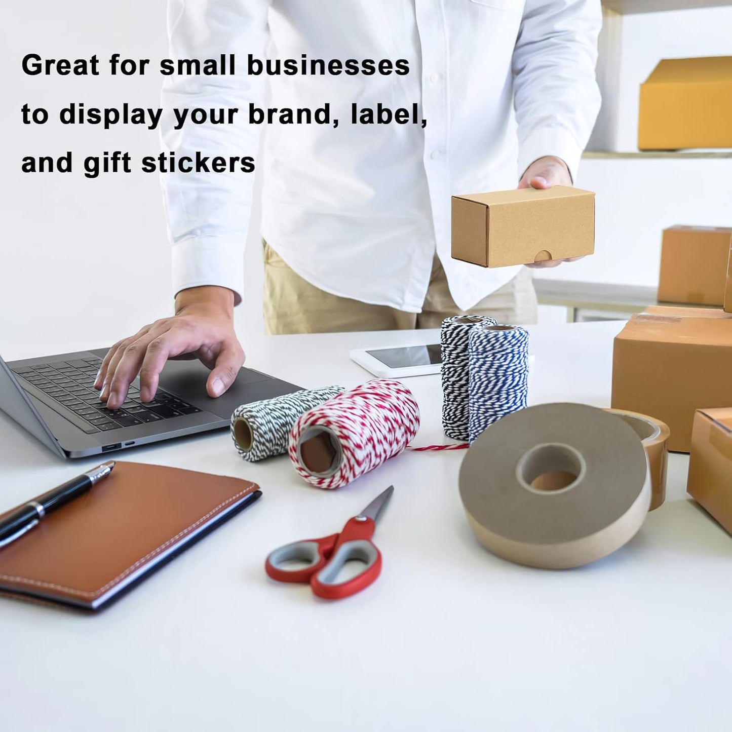 MEBRUDY 4.6x2.2x2.2 Inches Small Shipping Boxes Pack of 50, Corrugated Cardboard Box for Mailer Mailing Packing