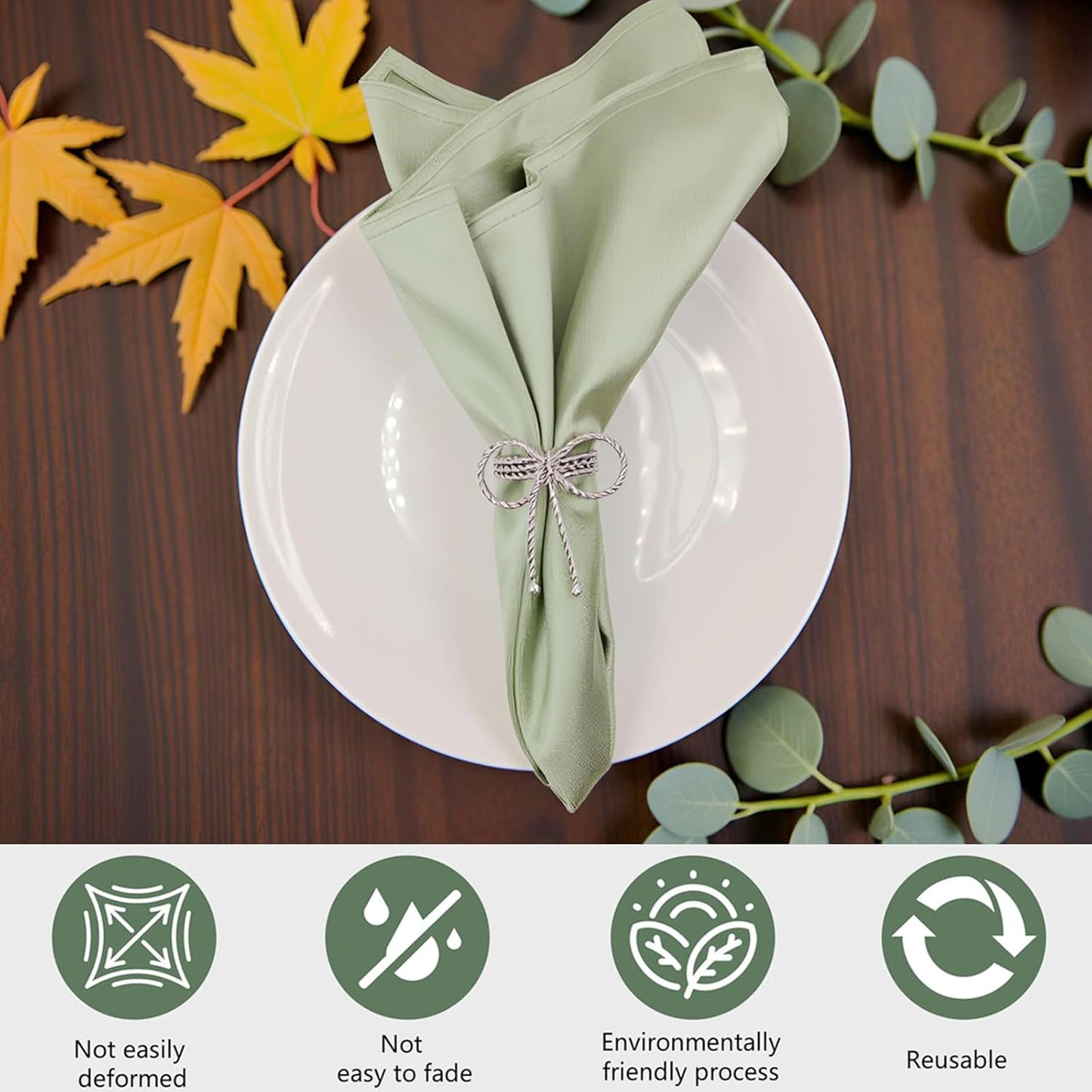 Silver Bow Napkin Rings Set of 12, Bow Tie Napkins Rings for Thanksgiving Christmas Festival Parties Wedding Banquet, Handmade Alloy Bowknot Ring Holders for Family Gathering Table Décor(Silver 12)