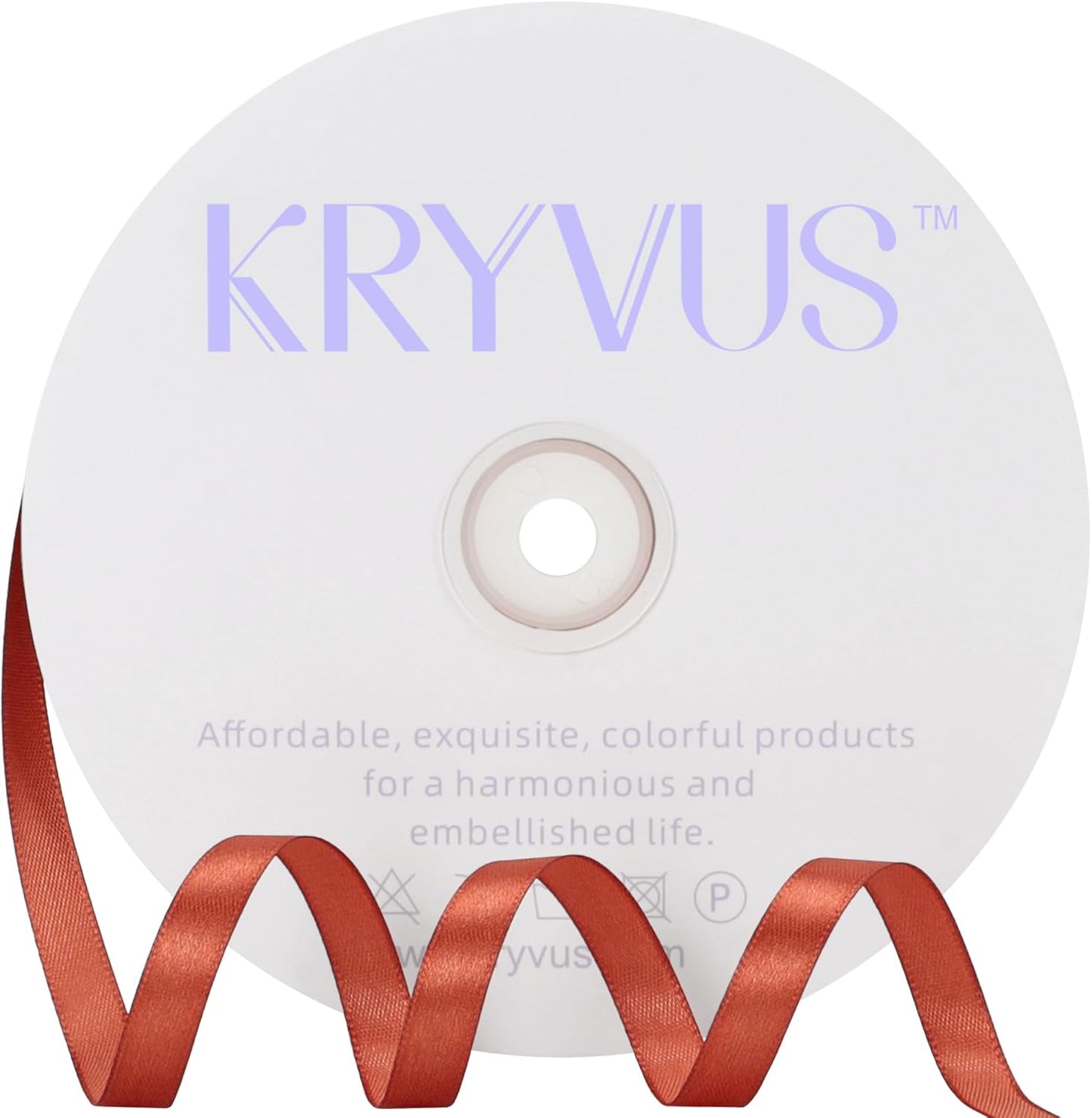 Copper Satin Ribbon 3/8 inch X Continuous 100 Yards, Single Face Polyester Ribbon Perfect for Gift Wrapping, Flower Bouquet, Wedding Decor, Crafts, Bow Making, Sewing and More