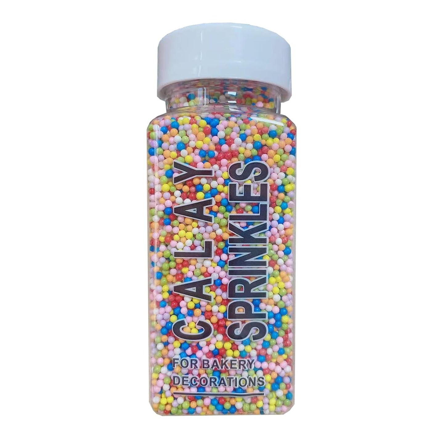Sentovac Rainbow Nonpareils Sprinkles Edible 2mm Mini Peals Sprinkle for Cake Decorating Sugar Candy Cookie Cupcake Topper Baking Decorations Halloween Christmas Valentine Supplies