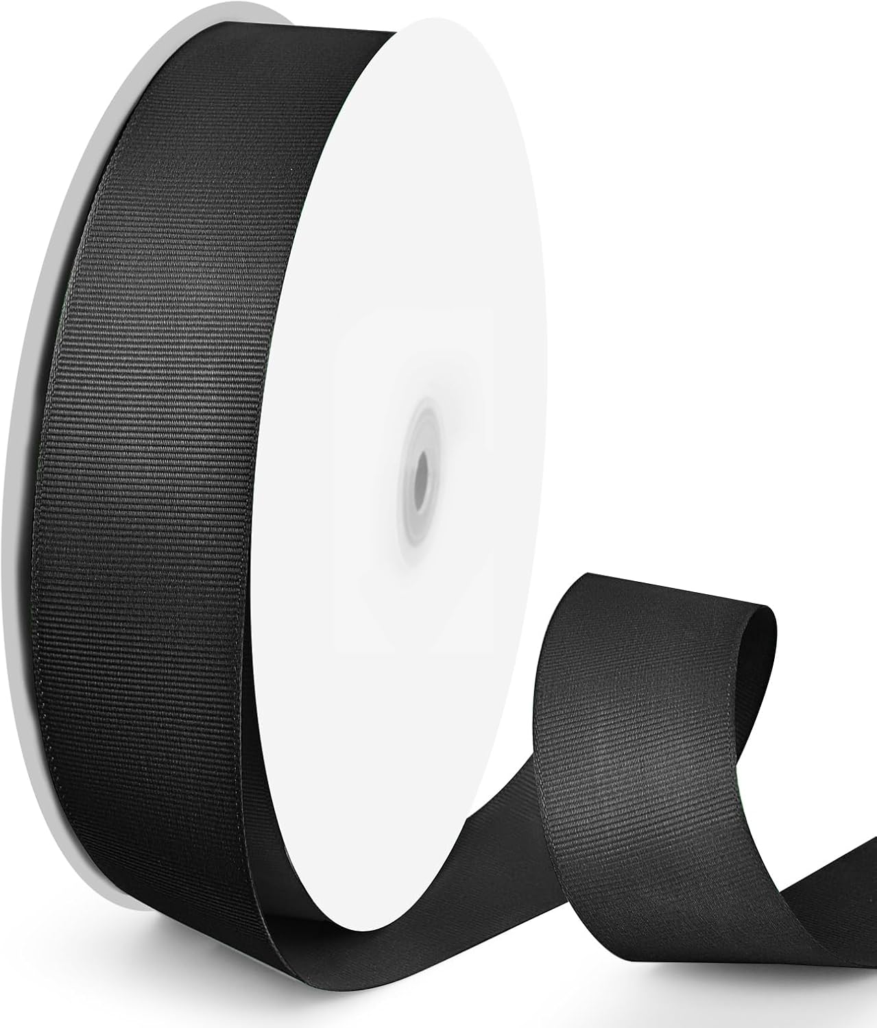100 Yards 1.5 inch Grosgrain Ribbon, Solid Color Fabric Ribbon Perfect for Gift Wrapping, Wedding, Handmade Bows, Floral Bouquets and Party Decoration(Black)