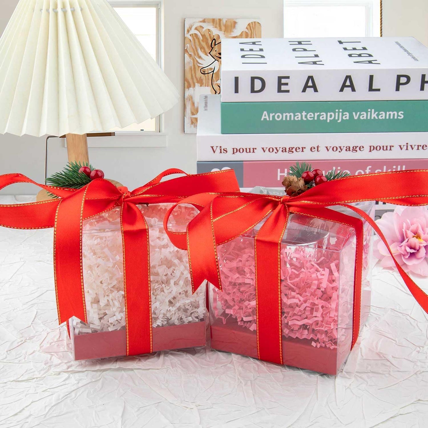 8.5oz Crinkle Paper Filler, Gift Baskets Gift Boxes Crafts Shredded Cut Paper Packaging Decorative Stuffing & Cushioning Confetti for Easter Birthday Wedding Party Favor Pink