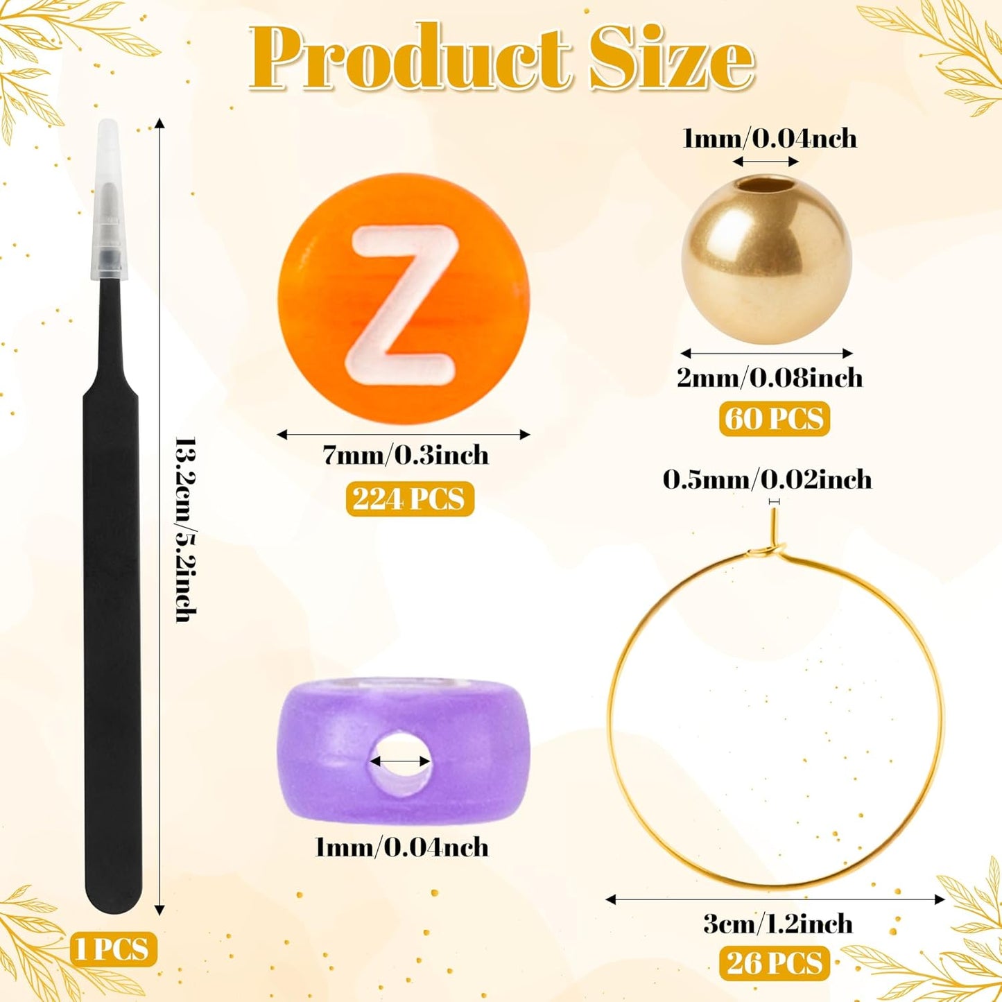 DIY Wine Glass Charms - 26 Sets Elegant Personalize Wine Glass Markers Tags Decor Kits with Guest or Friends Drink Identification for Wedding Cocktail Bachelorette Holiday Party (Reusable)