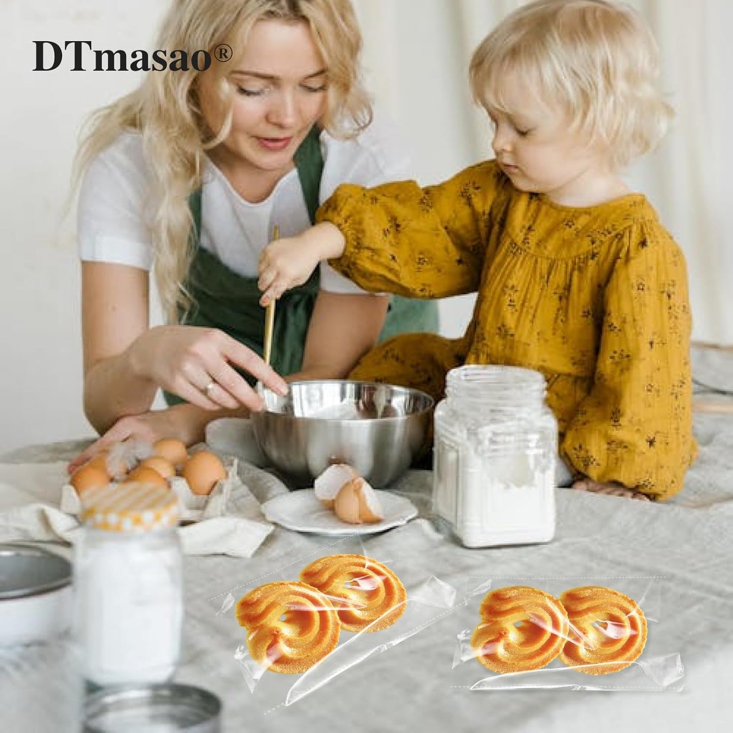 6x9 Inches 100 Pcs Self Sealing Cellophane Bags Clear Cookie Bags Resealable Cellophane Bag for Packaging Gifts,Cookies,Favors,Products,Candy