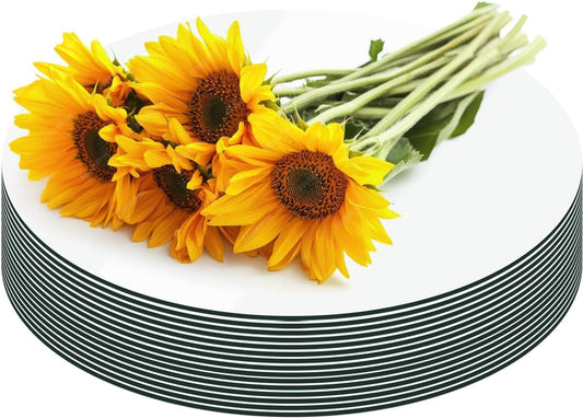 Round Mirror Centerpieces, Acrylic Circular Plates for Table Decoration, 15 Pack, Wedding Party Decor, Candle Tray (12inch)