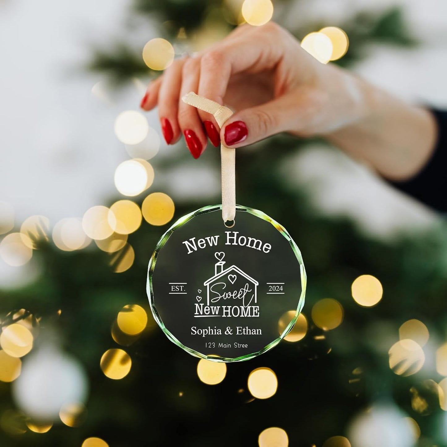 New Home Ornament 2025, Personalized Christmas Ornaments, House Warming Gifts for Couples, Custom First House Gifts for Owners, Men, Women
