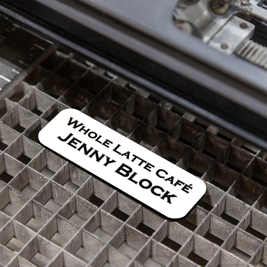 Name Tag/Badge Blanks - 100 Pack - 1" X 3" (White) Round Corners, Magnetic Backing