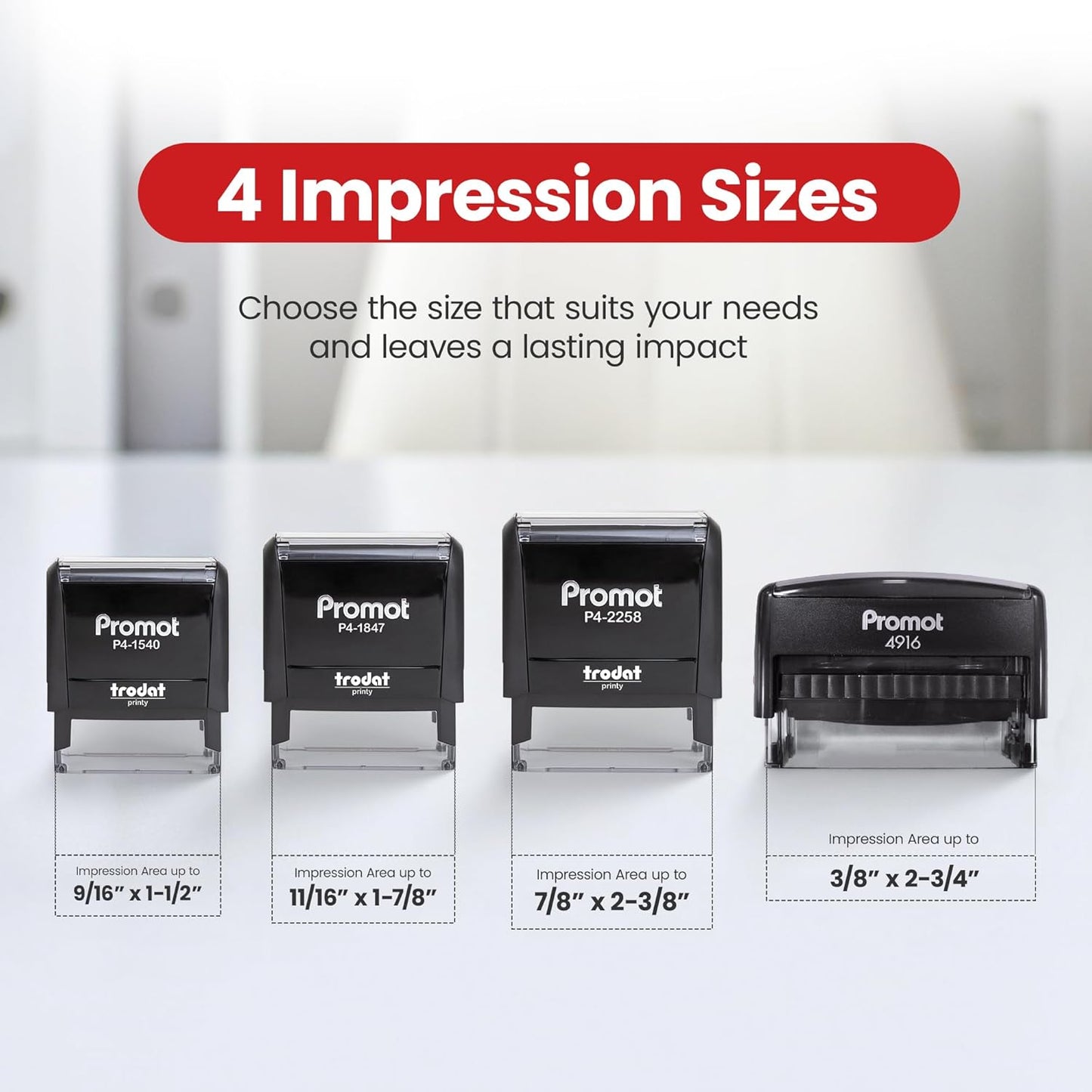 Promot Self Inking 1 Line Custom Stamp - Personalized Name Stamp for Office, Teacher, Address & Business Label Stamp - Choose Font, Ink Color, Pad, Self Inking for Personal & Professional Use - Medium