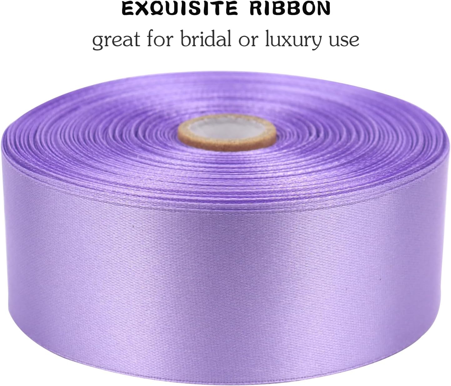 Light Purple Solid Satin Ribbon 1-1/2 Inch 50 Yards Solid Polyester Fabric Ribbon for Gift Wrapping Wedding Christmas Baby Shower Birthday Party Decoration Handmade Immortal Flower Craft