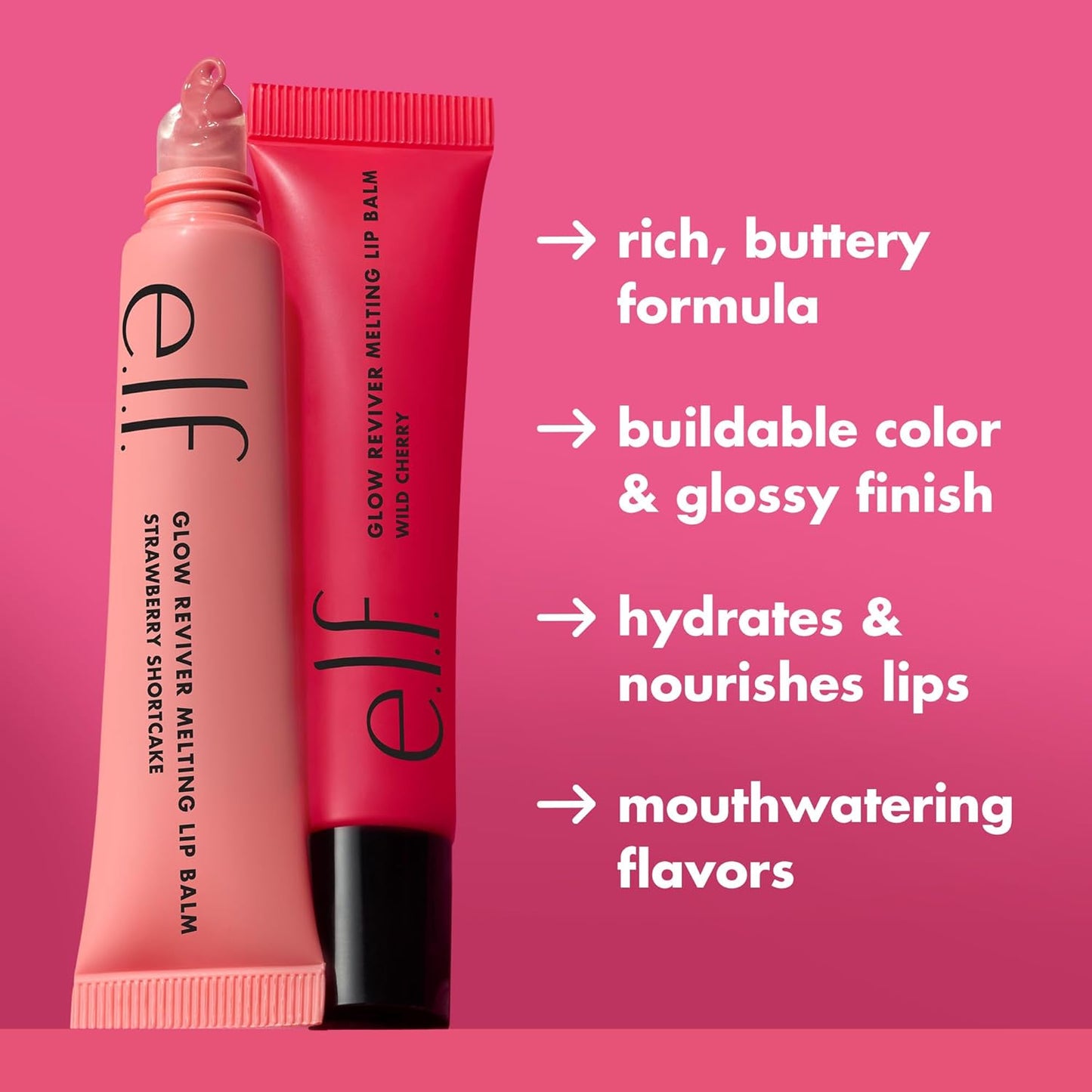 e.l.f. Glow Reviver Melting Lip Balm, Hydrating Tinted Lip Balm For A Glossy Finish & Soft, Supple Lips, Vegan & Cruelty-Free, Vanilla Soft Serve