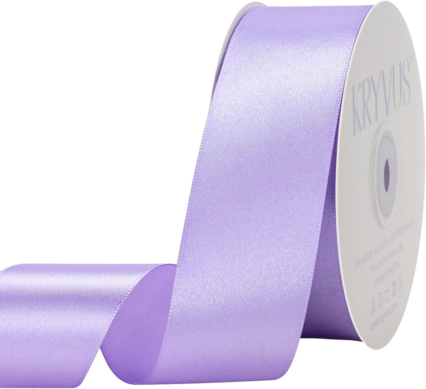 Light Purple Satin Ribbon 1-1/2 inch X Continuous 50 Yards, Single Face Polyester Ribbon Perfect for Gift Wrapping, Flower Bouquet, Wedding Decor, Crafts, Bow Making, Sewing and More