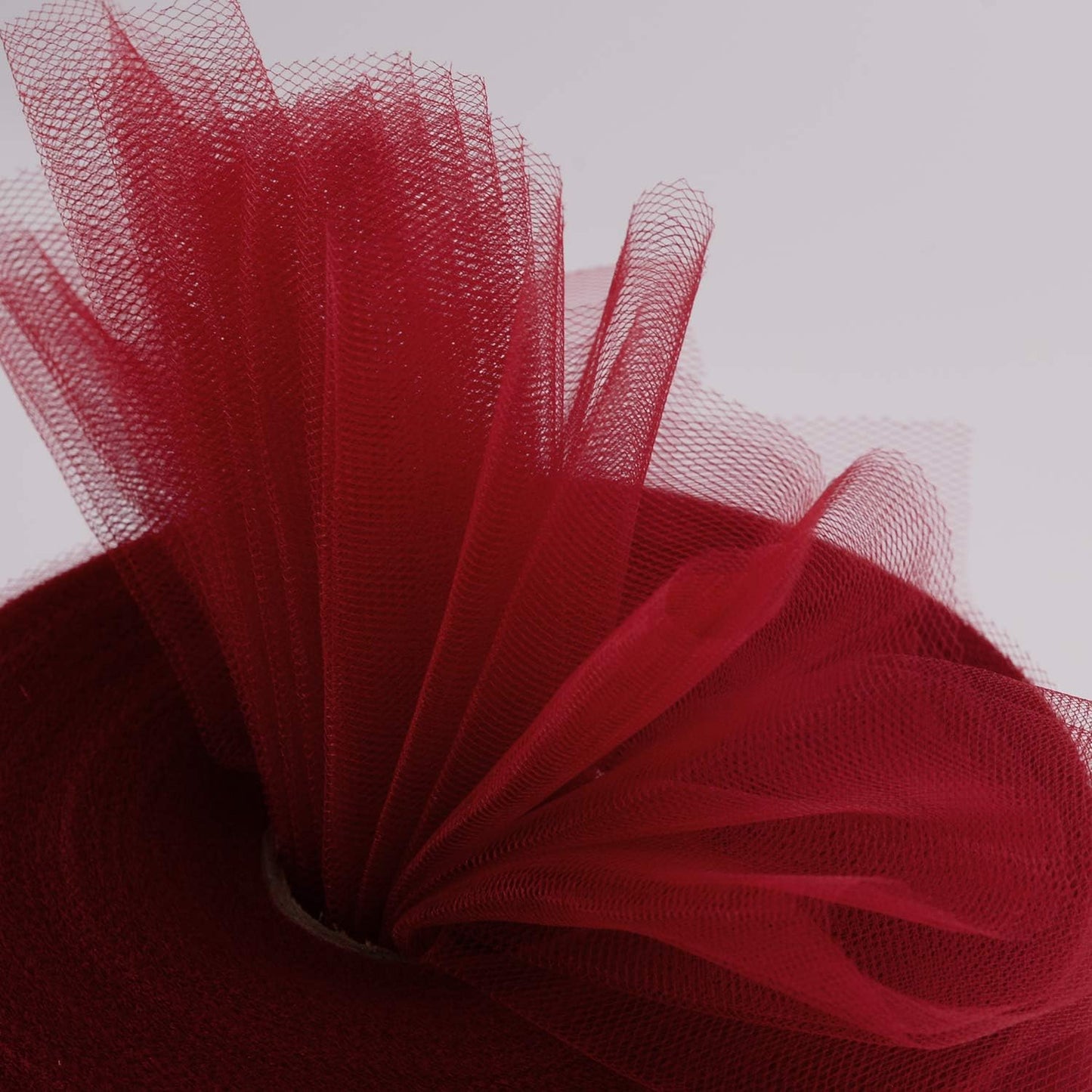 Tulle Fabric Roll, 6” by 200 Yards (600FT) Tulle Organza Fabric Spool for DIY Tutu Skirt Baby Shower Decor Wedding Backdrop Crafts Birthday Party Supplies (Burgundy)