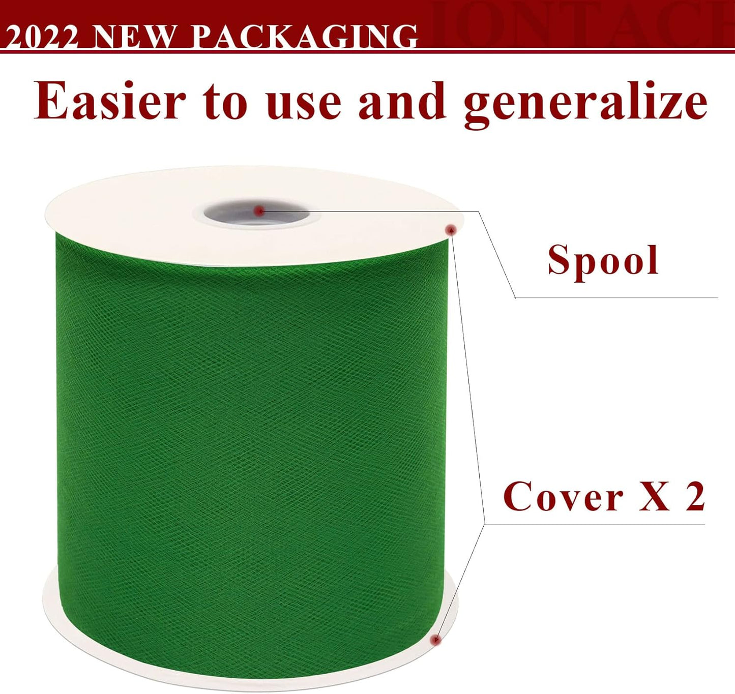 Emerald Green Tulle Fabric Rolls 6 Inch by 200 Yards (600 feet) Fabric Spool Tulle Ribbon for DIY Green Tutu Christmas Gift Wrapping Baby Shower Birthday Party Wedding Decorations Craft Supplies