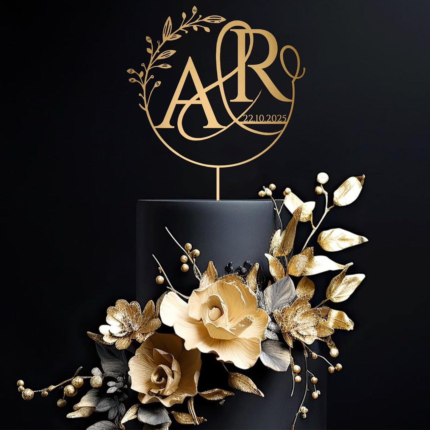 Personalized Wedding Cakes Topper, Gold Cake Toppers For Wedding, Anniversary Weddings Decorations, Custom Cake Topper Wedding Bride and Groom, Weddings Decor