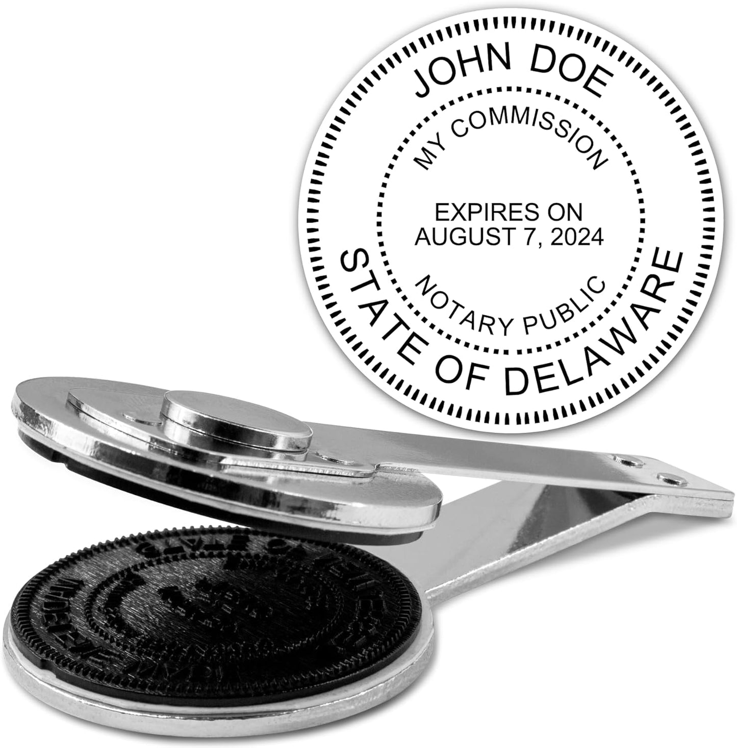 MaxMark Insert Only for Notary Seal Round Desk Embosser for Delaware State