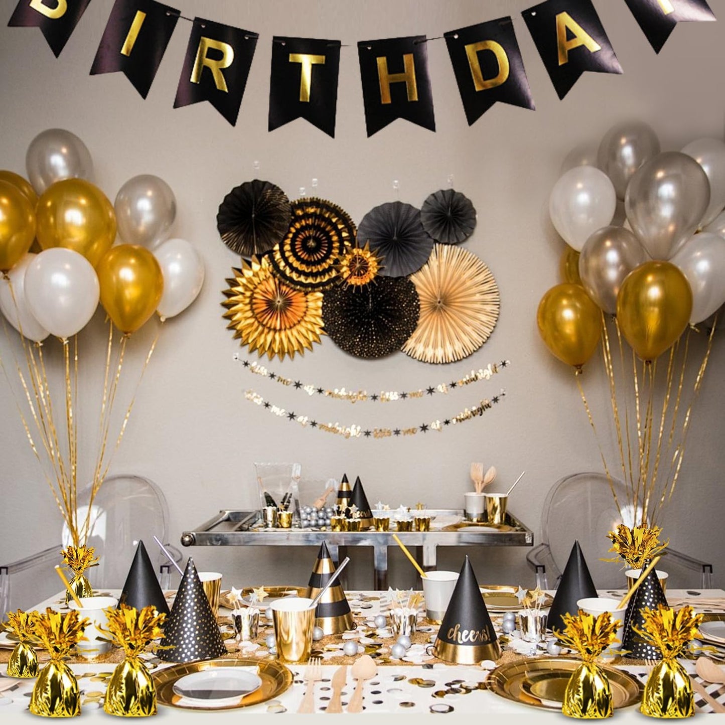 12PCS Balloon Weight Metallic Heavy Solid Balloon Pendant Pack Holder For Table Centerpieces Birthday Wedding Chrismas Party Decoration (Metallic Gold)