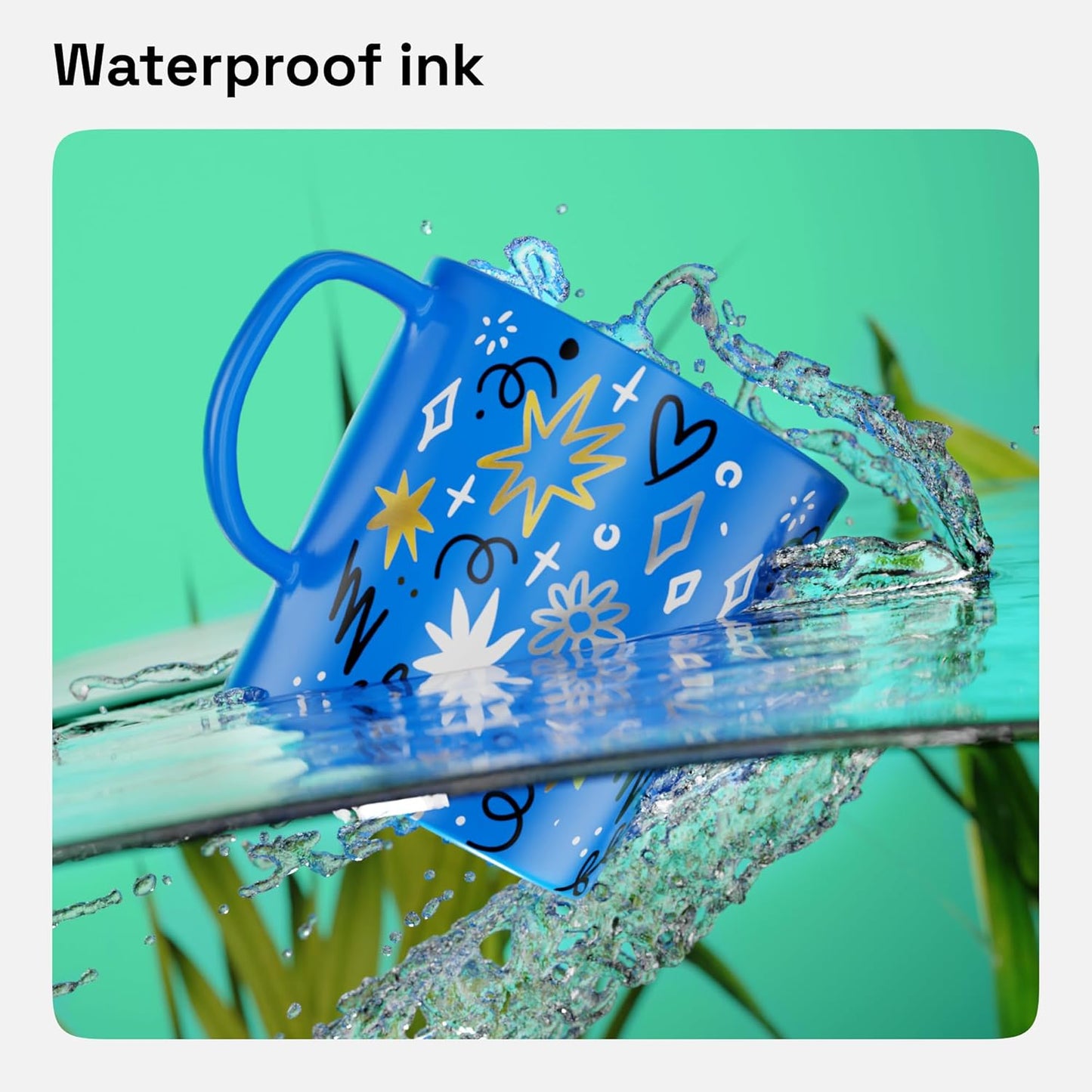 ARTISTRO 2 Black & White Permanent Marker - Waterproof Markers for Tire, Fabric, Rocks, Glass, Ceramic, Wood, Paper - Oil Based Paint Pens - Medium Tip 3mm