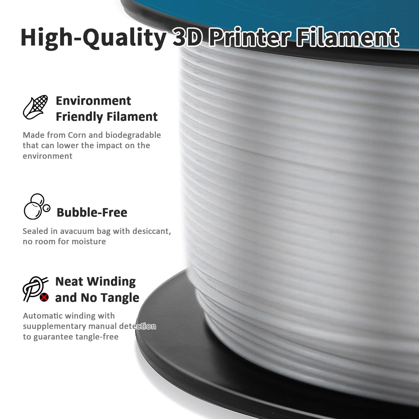 Geeetech Clear PLA Filament 1.75mm, Excellent Transparency, Neatly Wound 3D Printer Filament 1kg(2.2lbs), Dimensional Accuracy +/- 0.02 mm, Fit Most FDM 3D Printers