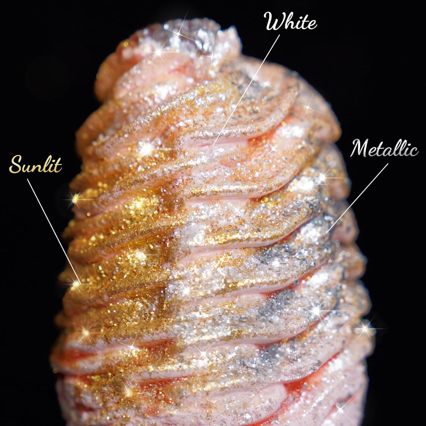 NiHome Edible Food-Grade Glimmer Powder Glitter Luster Dust Food Decorating Sprinkle Dust for Drink Wine Beverage Cake Candy Dessert Home Bakery Restaurant Vegan Allergen-Free (0.18oz/5g, Metallic)