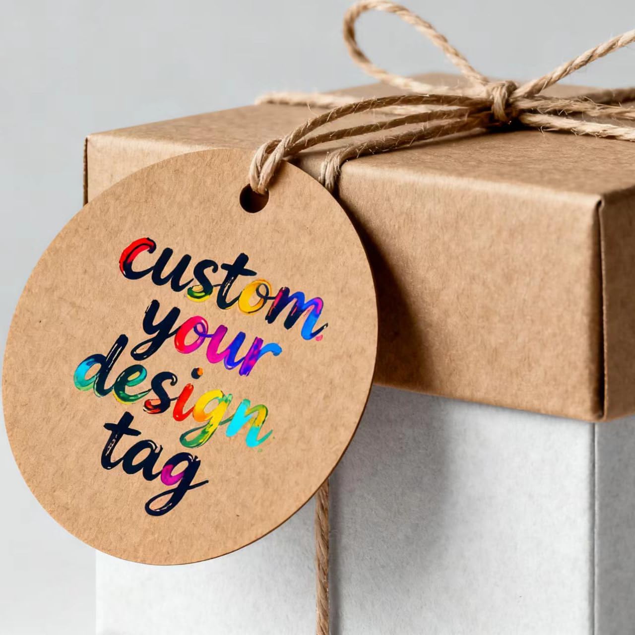 Custom Brown Kraft Paper Tags,Personalized Your Logo and Text Price Hang Tags for Clothes Gift Jewelry Handmade Business Wedding Birthday Favors