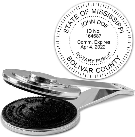 MaxMark Insert Only for Notary Seal Round Desk Embosser for Mississippi State
