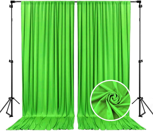10 x 7 Feet Emerald Green Backdrop Curtain for Partie, Background Curtains for Photoshoot, Birthday, Wedding, Halloween, Thanksgiving, Christmas, New Year Party Decorations 5Ft x 7Ft, 2 Panels