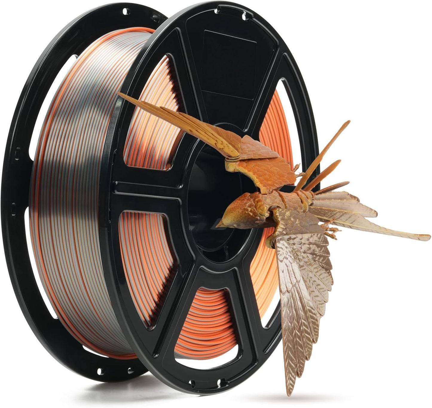 FLASHFORGE Silk Tri-Color Filament, Gold, Silver and Copper 3 in 1 Coextrusion Silk PLA Filament 1.75mm, 3D Printer Filament Color Change 1kg(2.2lbs) Spool, Dimensional Accuracy +/- 0.02mm