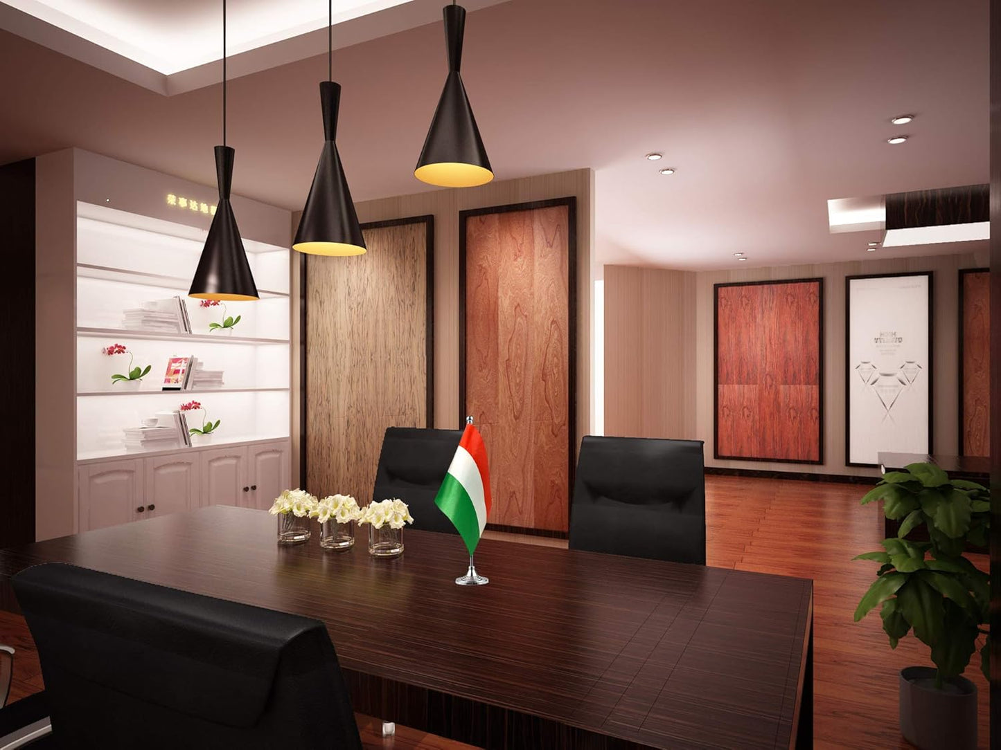 GentleGirl.USA Hungary Table Flags,Stick Small Mini Hungarians Flag Office Desk Flag on Stand with Stand Base, International Festival Hungary Theme Party Decoration,Home Desk Decoration