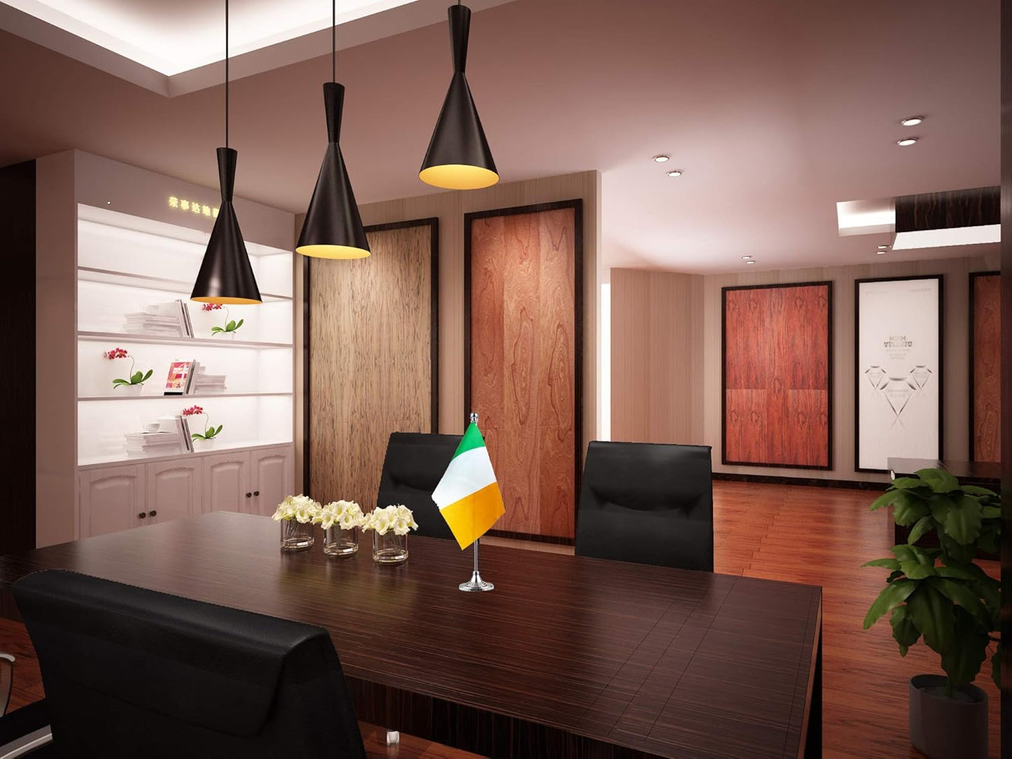 Ireland Irish Flag Table Desk Office Flags,International World Country Flags Banners,Festival Events Celebration,Office Desk Home Decoration